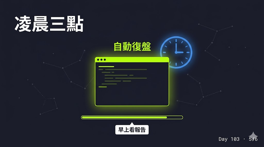 Day 103 — 讓 AI 自己改進自己的工具:claude-evolver 的設計思路 — 投影片 5