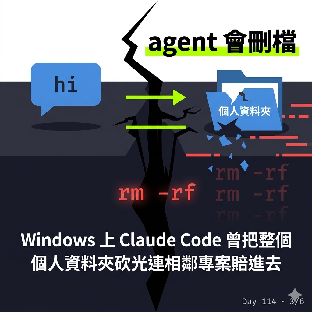 Day 114 Claude Code 資安新手問答:偷資料、刪檔、能幫我什麼 — 投影片 4