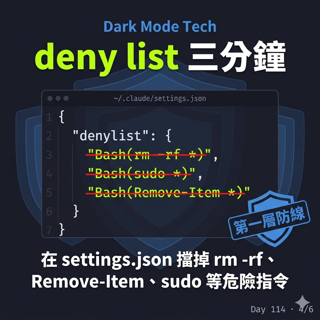 Day 114 Claude Code 資安新手問答:偷資料、刪檔、能幫我什麼 — 投影片 5