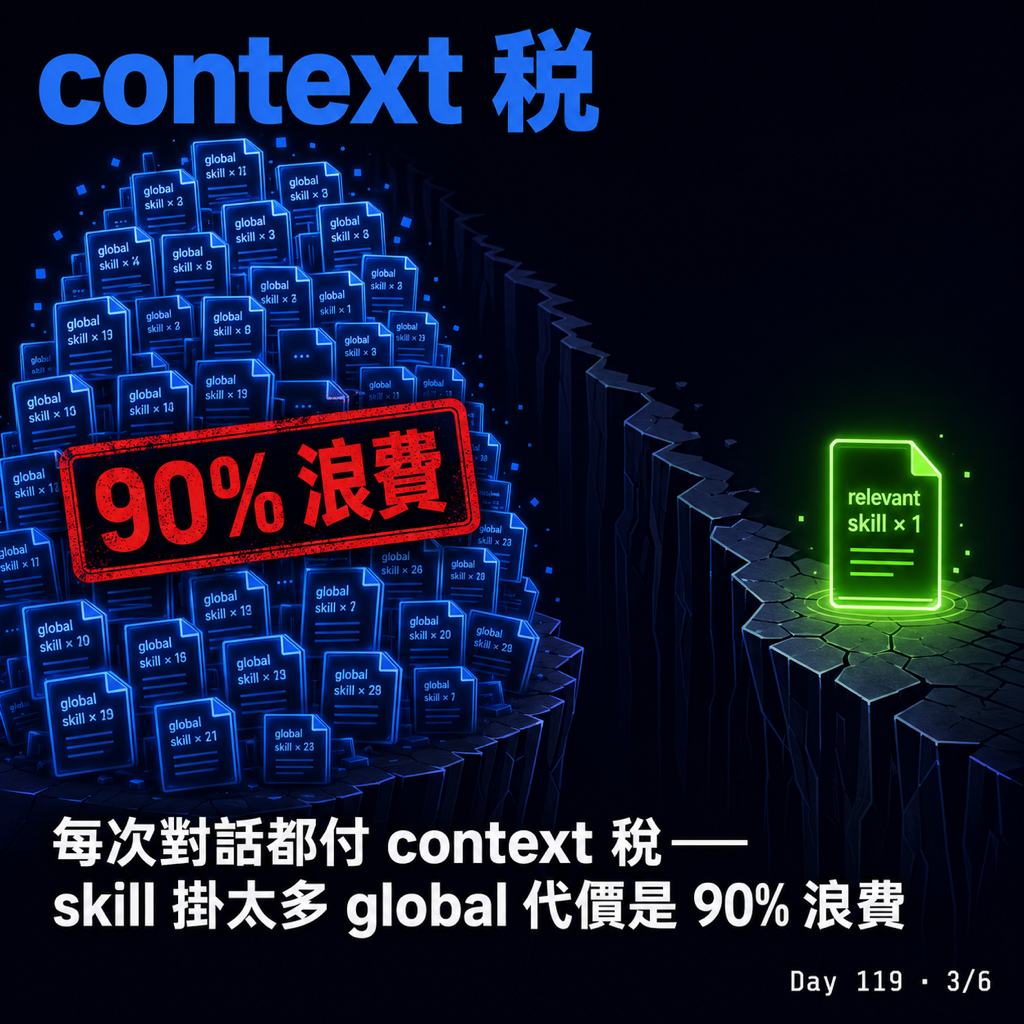 Day 119 把 /skills-manager 開源了 — 投影片 3