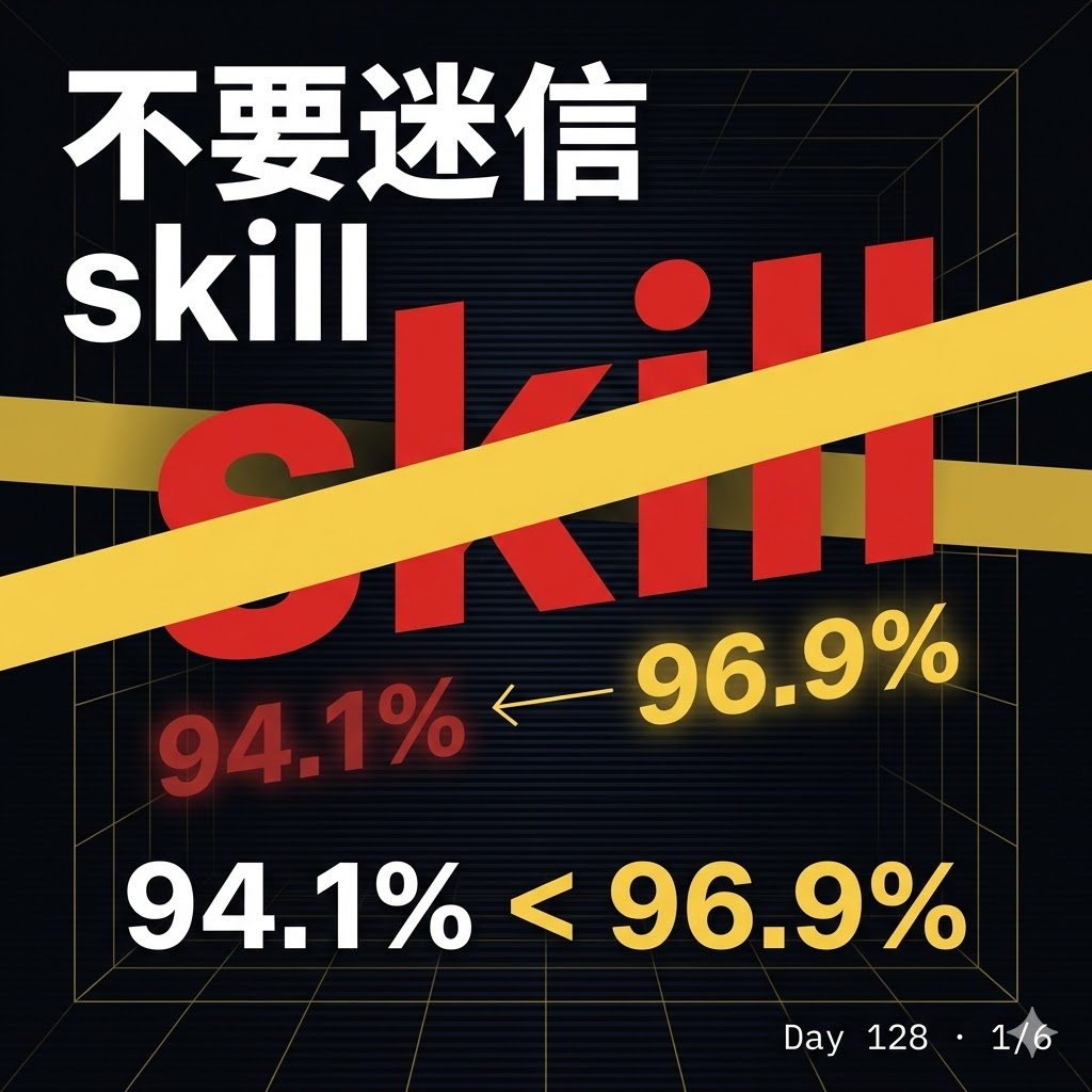 Day 128 不要迷信 skill — 投影片 1