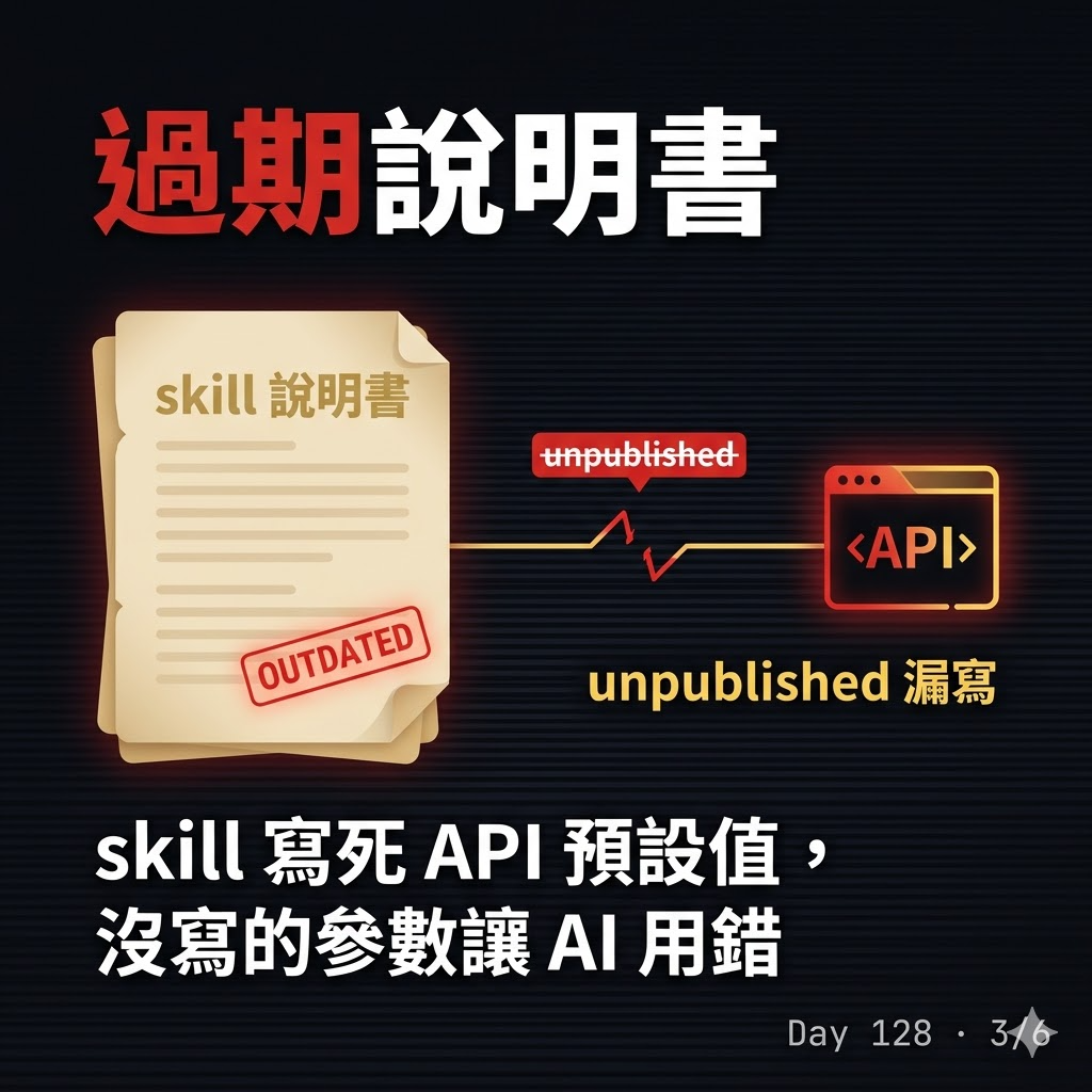 Day 128 不要迷信 skill — 投影片 3