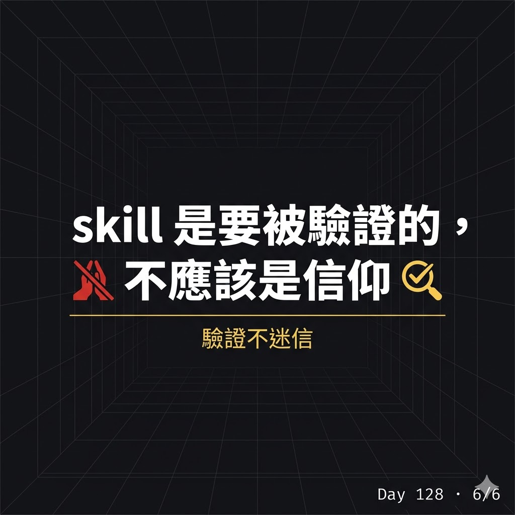 Day 128 不要迷信 skill — 投影片 6