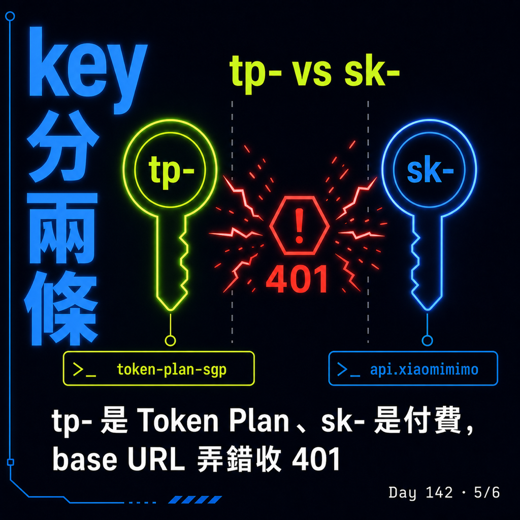 Day 142 小米 MiMo 免費 token 申請實測 — 投影片 5