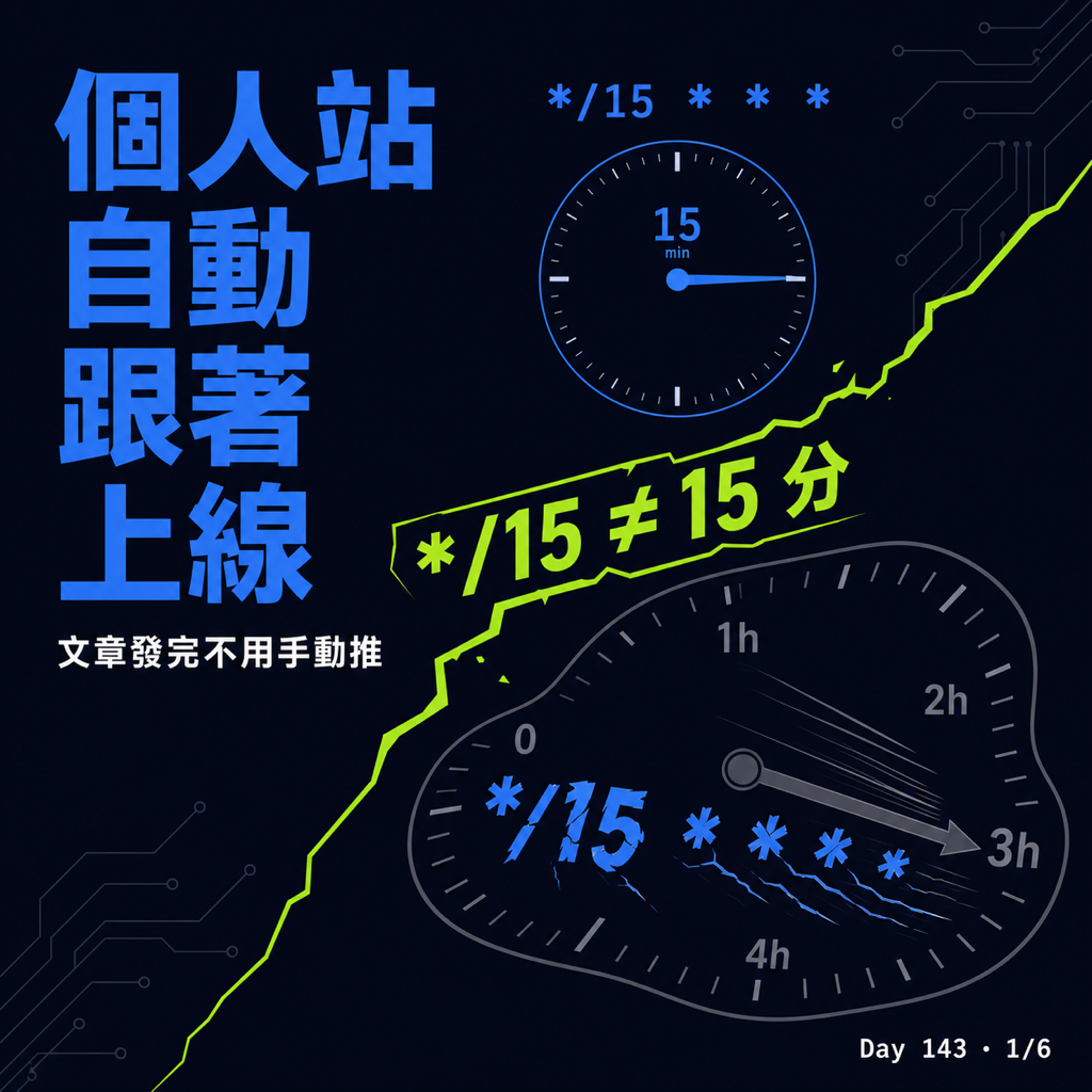 Day 143 文章發完,個人站自動跟著上線 — 投影片 1