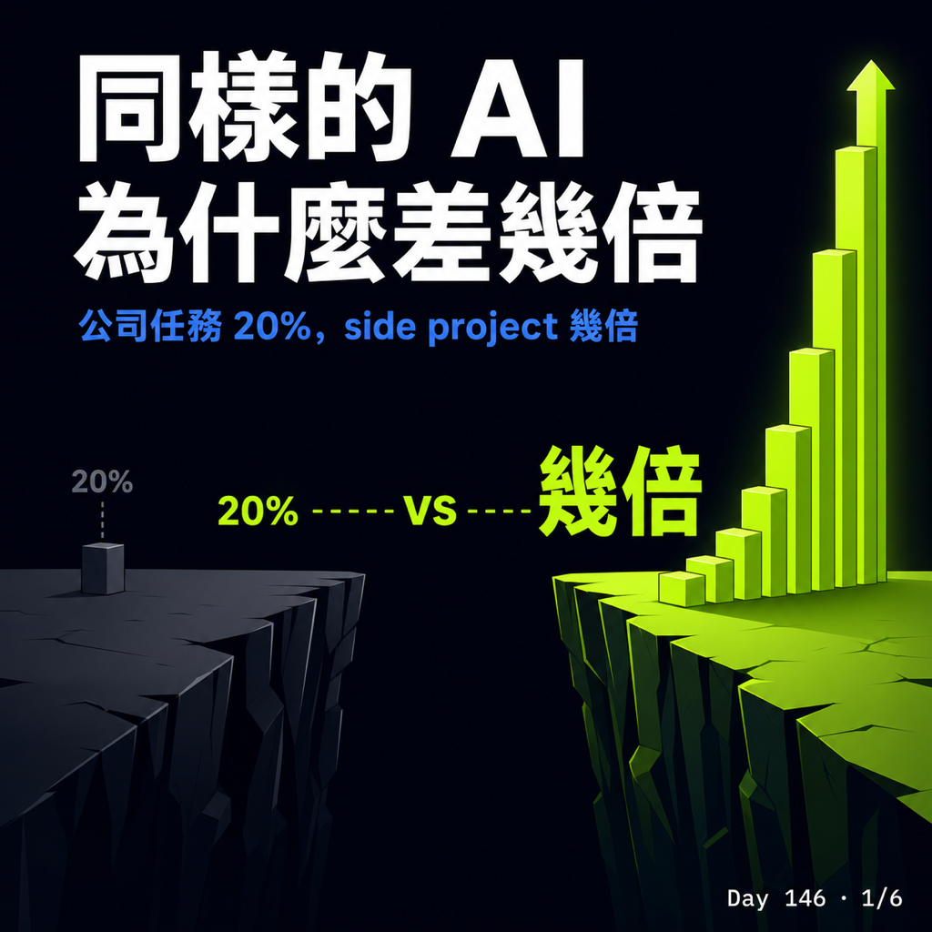 Day 146 同樣的 AI 為什麼差幾倍 — 投影片 1