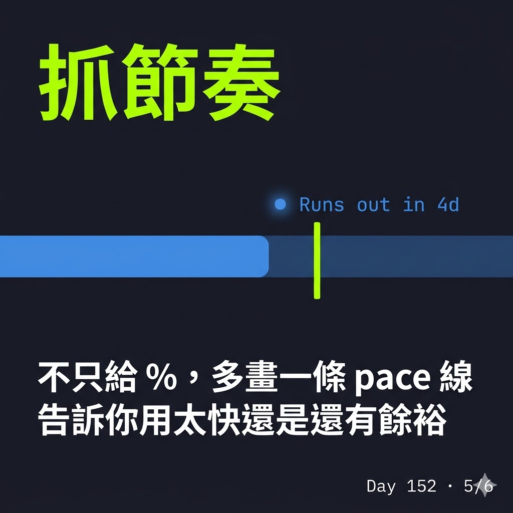 Day 152 AI 用量全丟到同一個選單列 — 投影片 5
