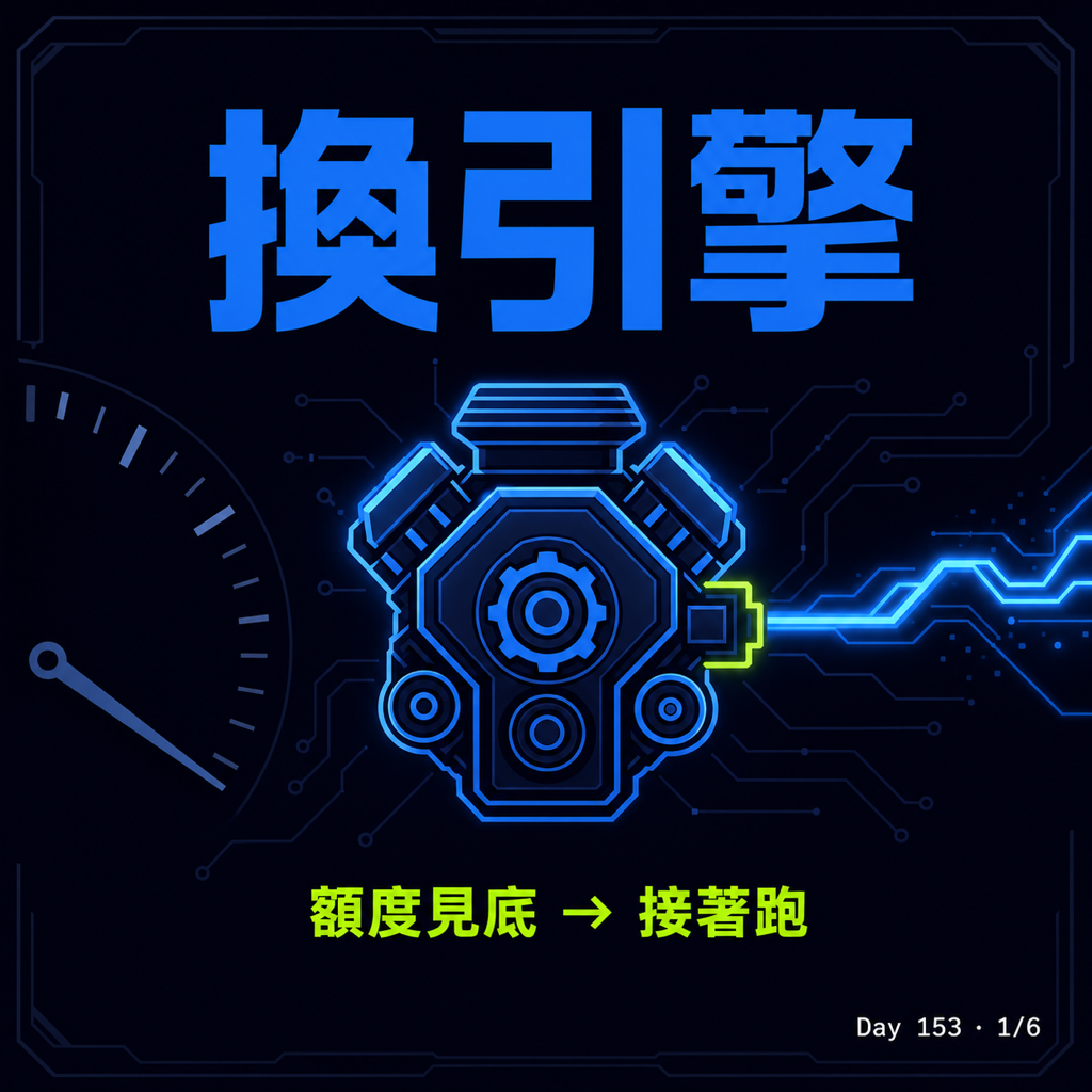 Day 153 Claude 額度用完,換 MiMo 接著跑 — 投影片 1