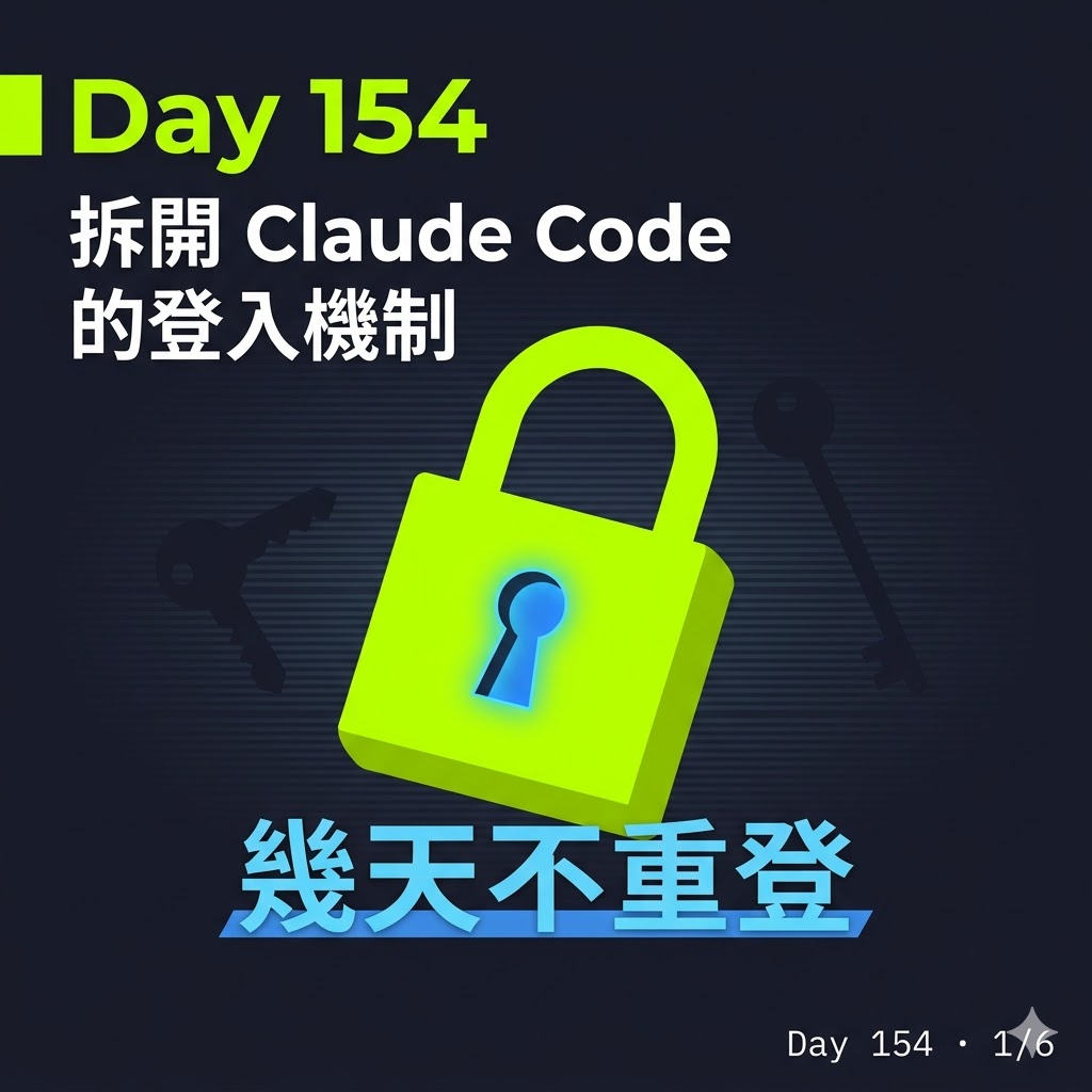 Day 154 拆解 Claude Code 的登入機制 — 投影片 1