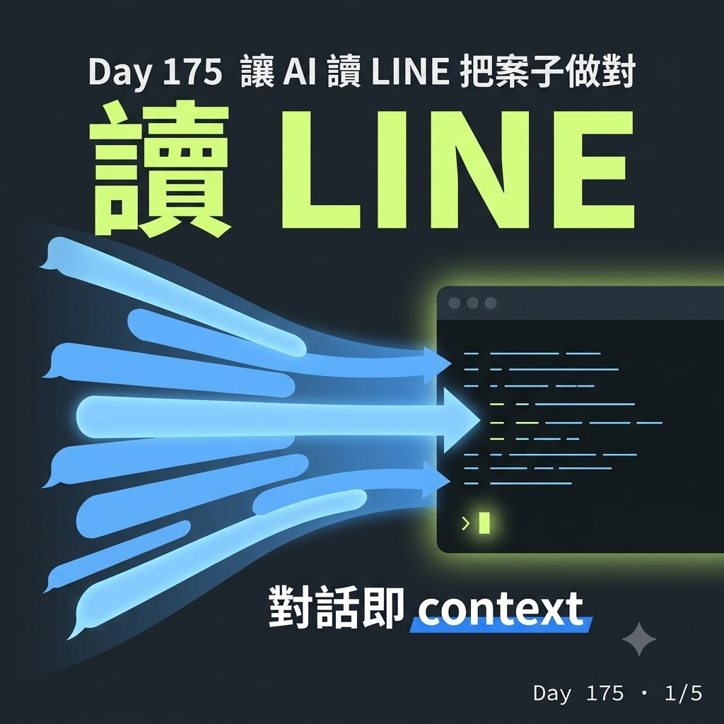 Day 175 讓 AI 讀 LINE 把案子做對 — 投影片 1