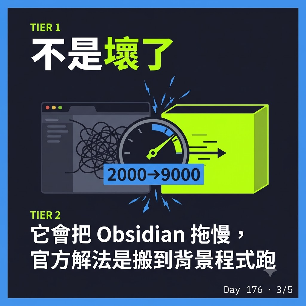 Day 176 我把 Obsidian 的 AI 外掛拔了 — 投影片 3
