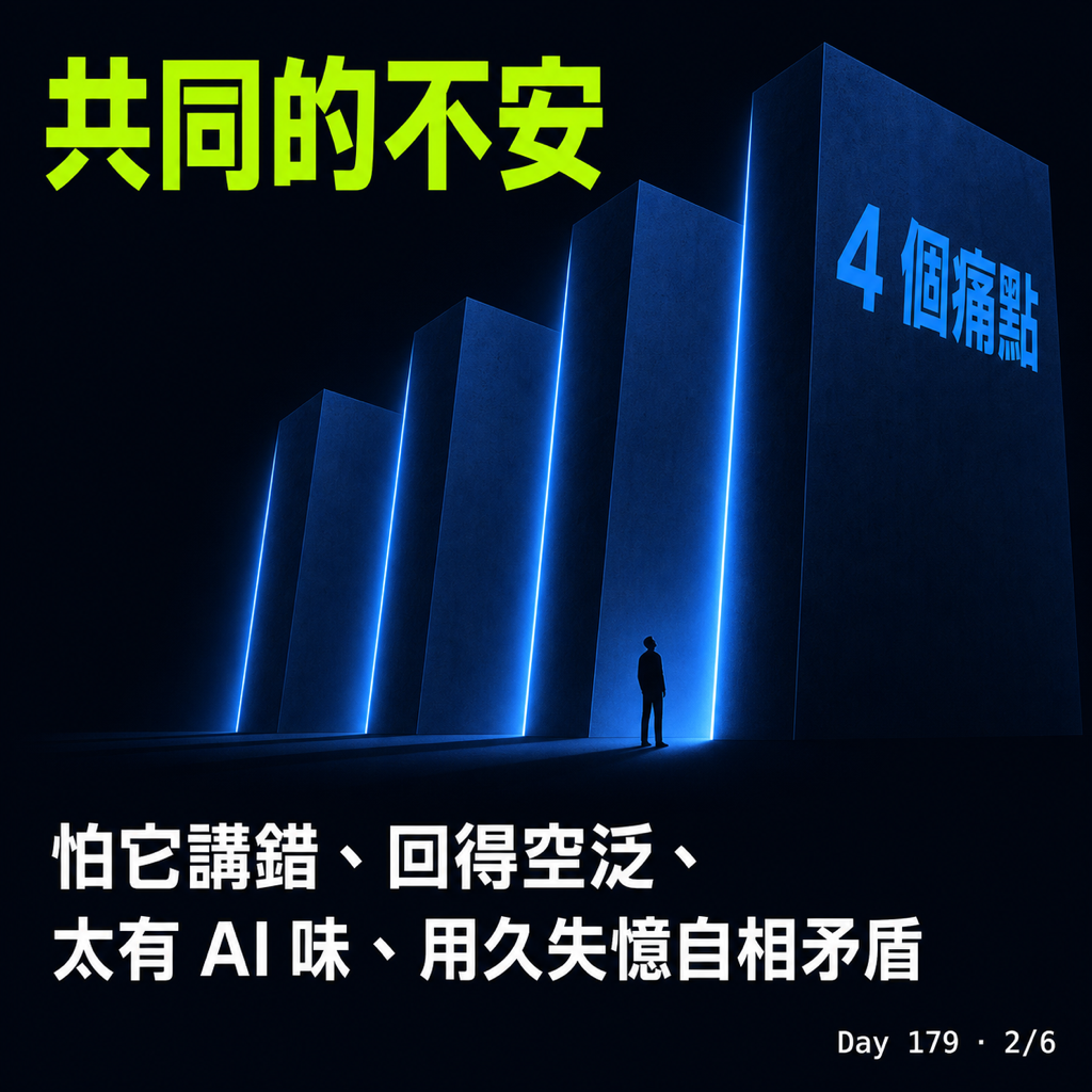 Day 179 醫院內訓的四個 AI 痛點 — 投影片 2