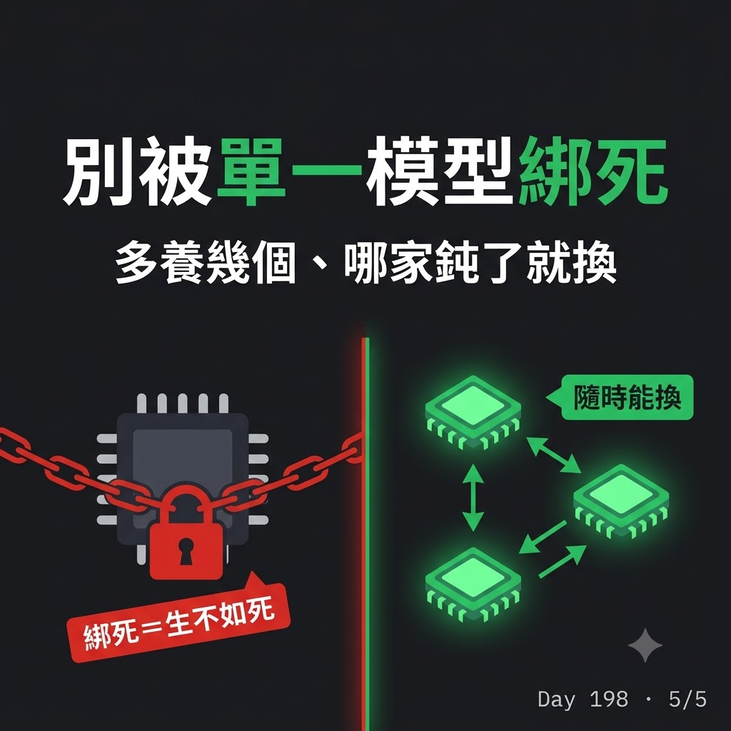 Day 198 Codex 降智 別被單一 AI 綁死 — 投影片 5