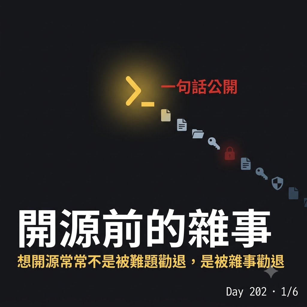 Day 202 把開源前的雜事做成一個 skill — 投影片 1