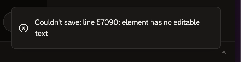 OpenSlides save error