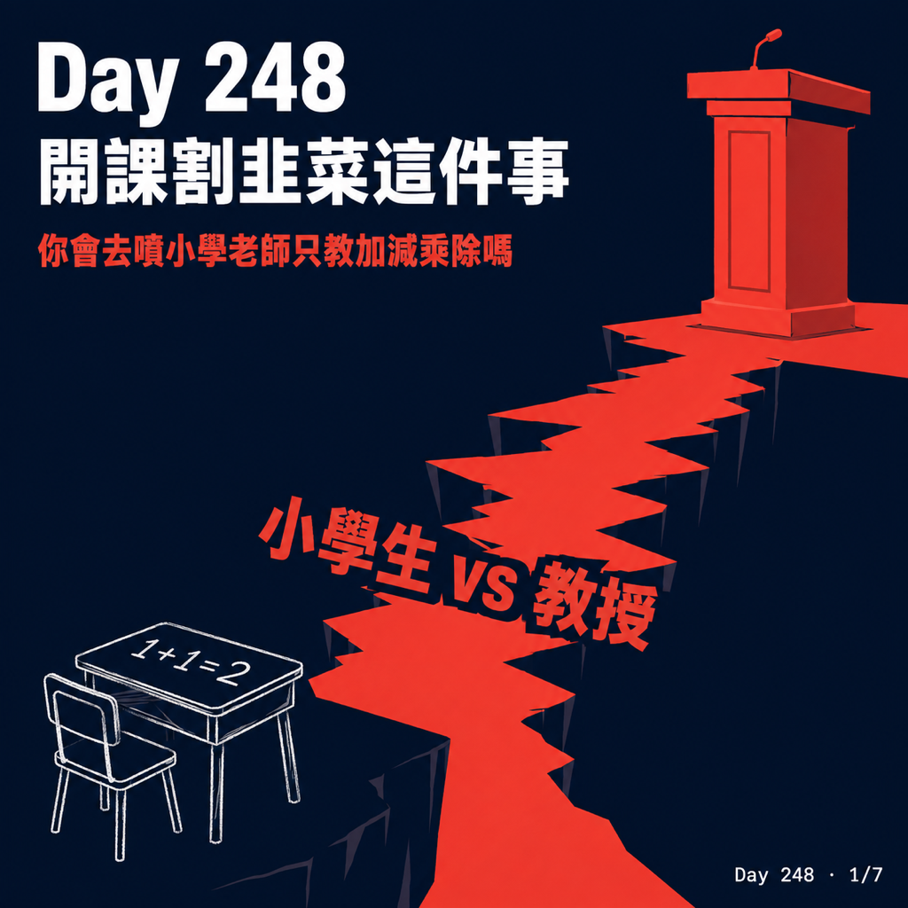 Day 248 開課割韭菜這件事 — 投影片 1