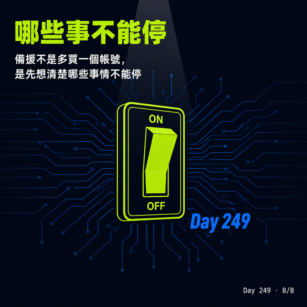Day 249 AI 掛掉時的備用發電機 — 投影片 8