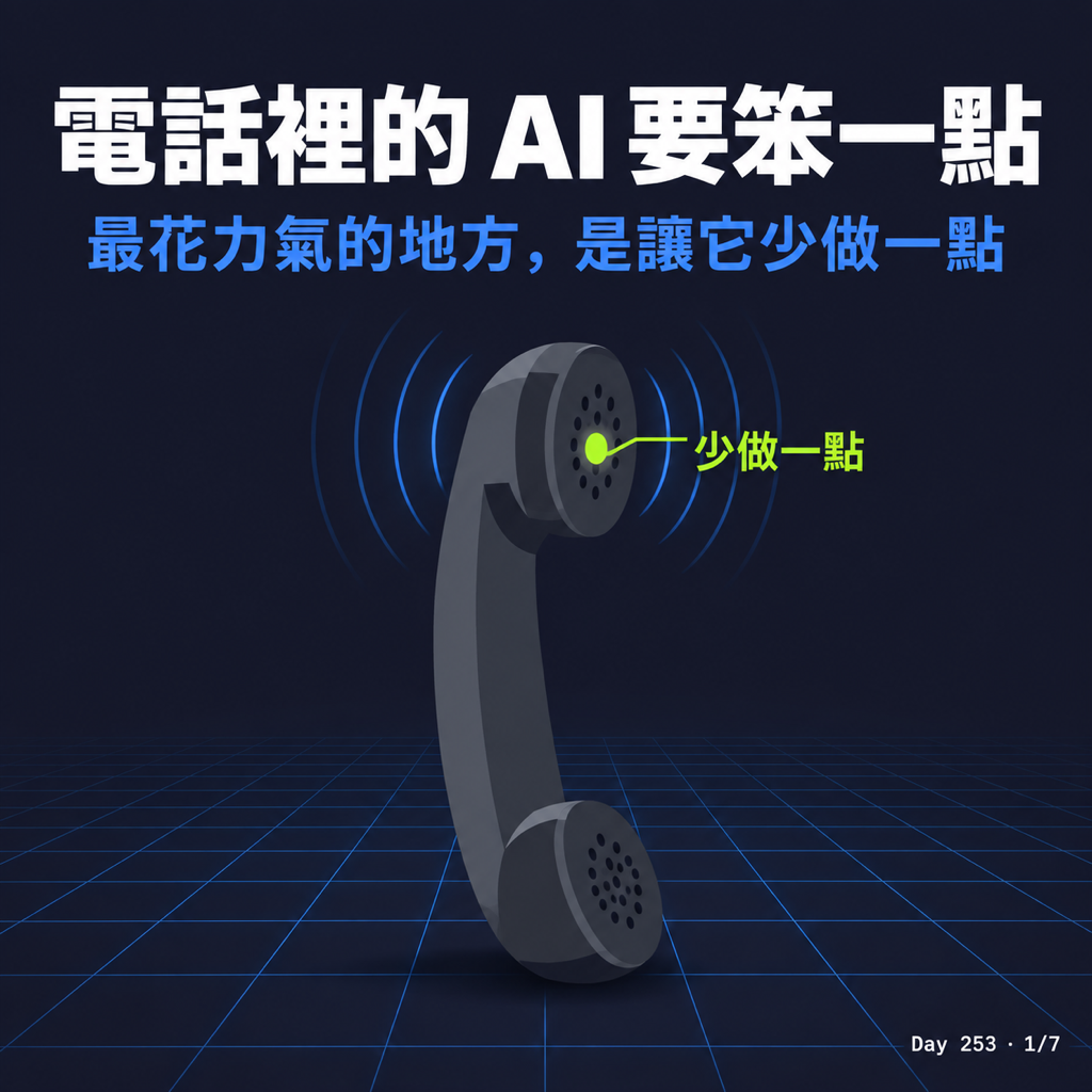 Day 253 電話裡的 AI 要笨一點 — 投影片 1