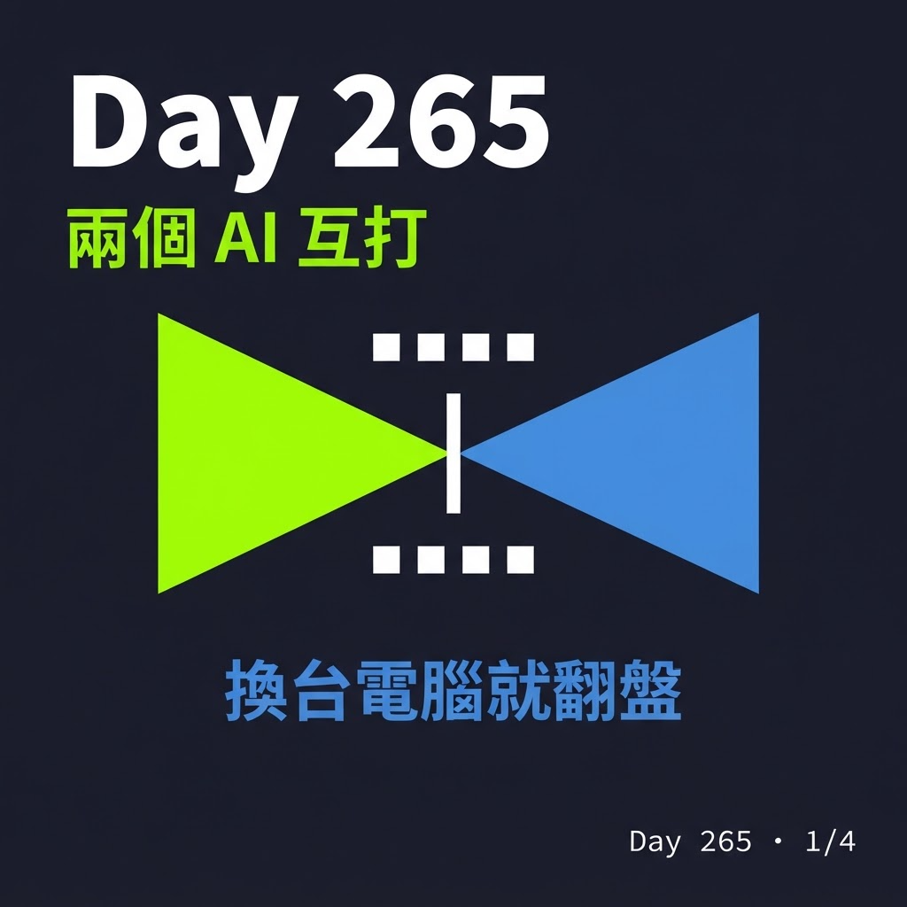 Day 265 Laya vs Jev 兩個 AI 互打,換台電腦就翻盤 — 投影片 1