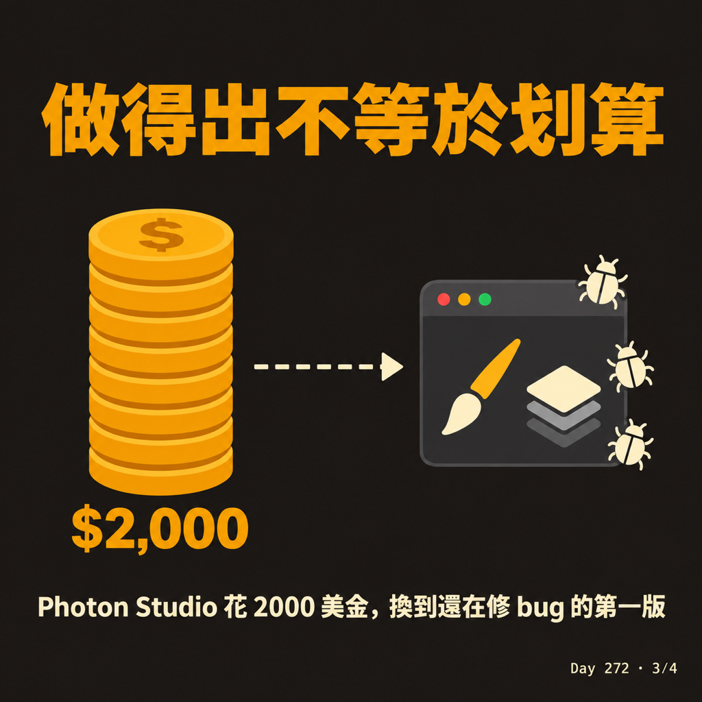 Day 272 自己做工具,最後那三成最貴 — 投影片 3